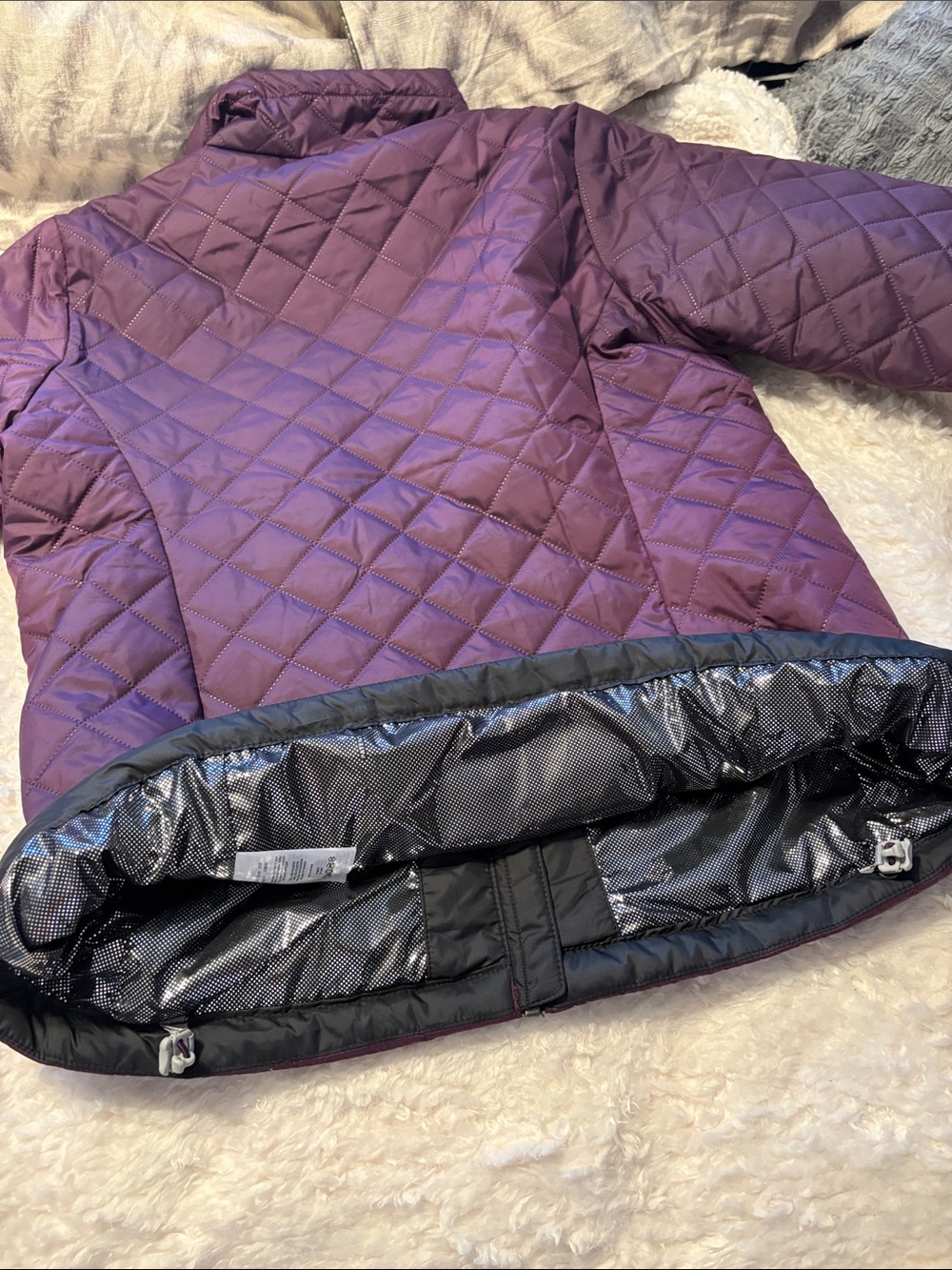 Columbia Plum Omni Heat Quilted Puffer Jacket NWOT Women Large - Picture 6 of 11